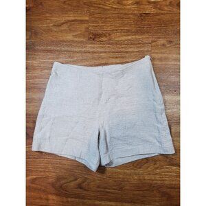 Akris Punto Beige Linen Flat Front Shorts Size 6